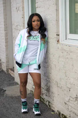 Trillest Mint/White/Black Windbreaker Jacket