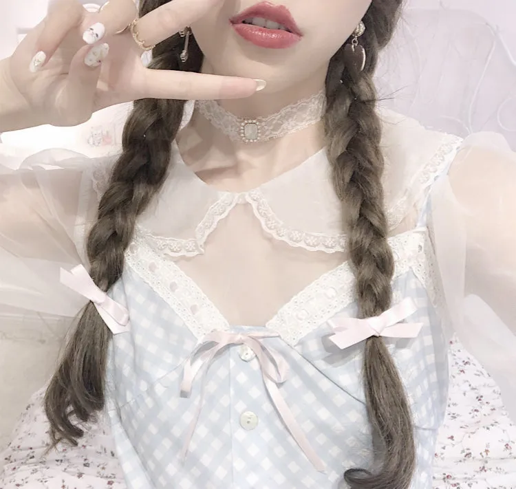 [2020 New] Yuki Hime Single Collar Pastel Babydoll Inner Blouse