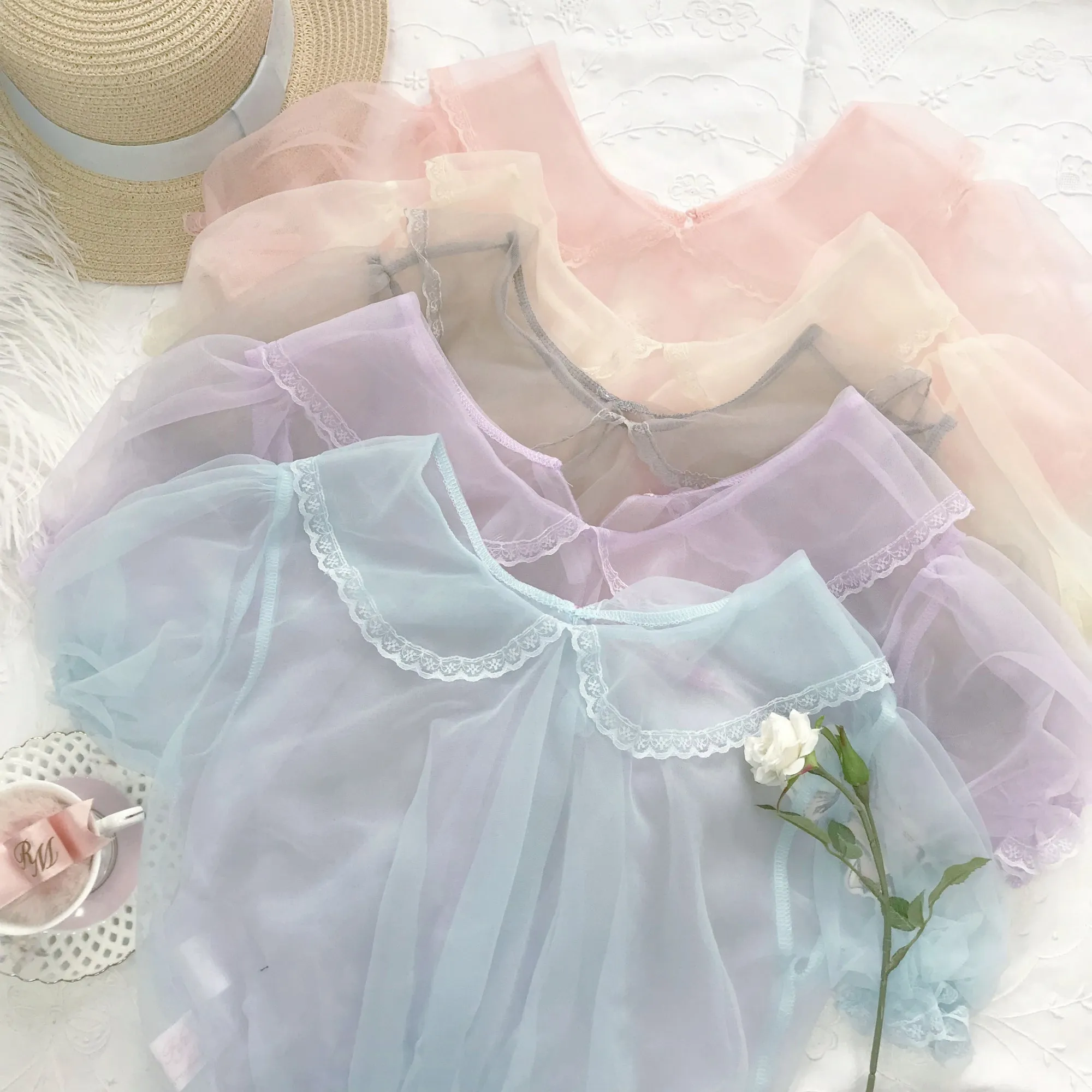 [2020 New] Yuki Hime Single Collar Pastel Babydoll Inner Blouse