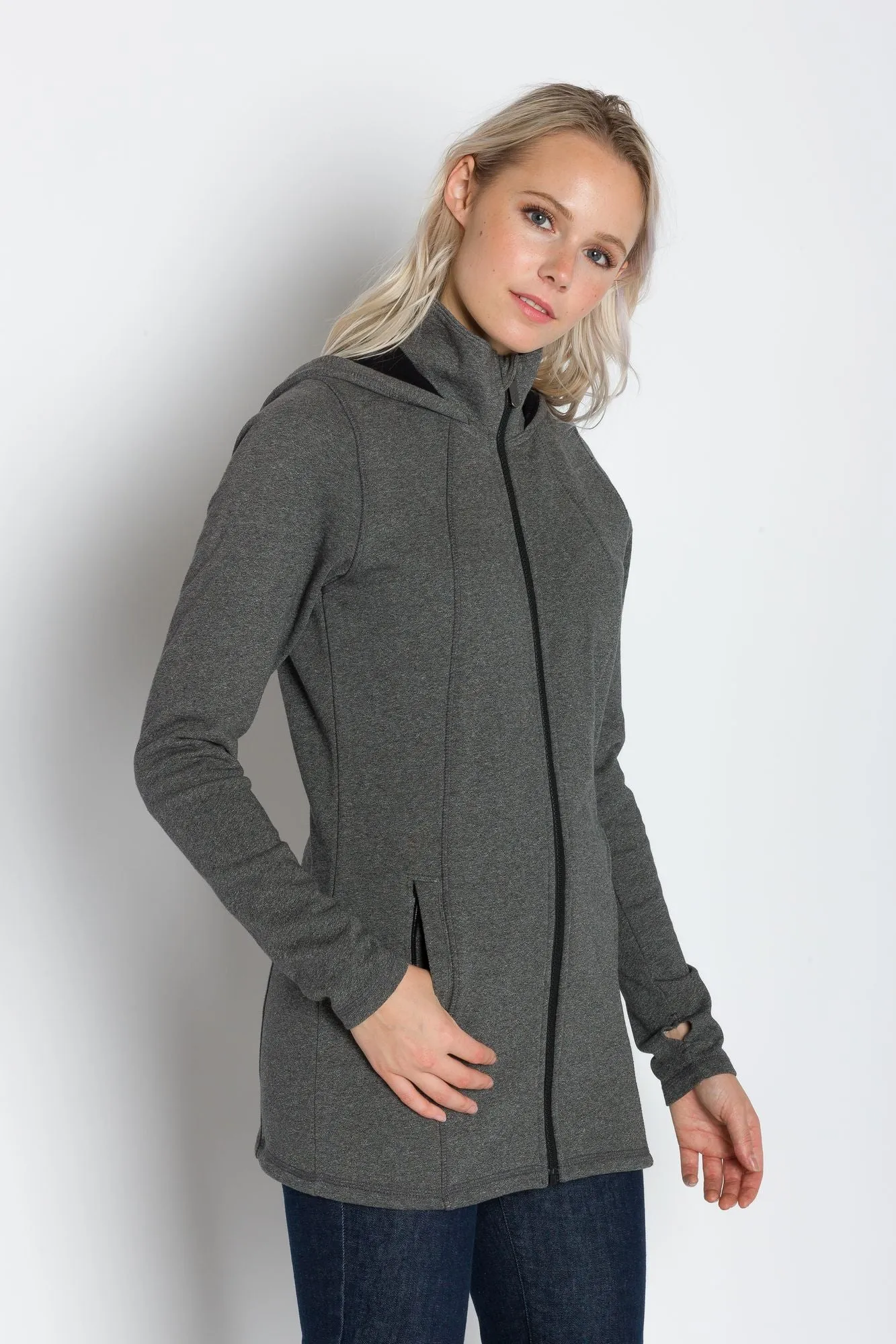 Alice | Women's Full Zip Hooded Long Coat