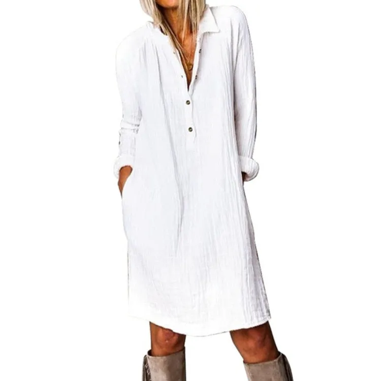 Amy Fashion - Casual Long Shirt Dresses