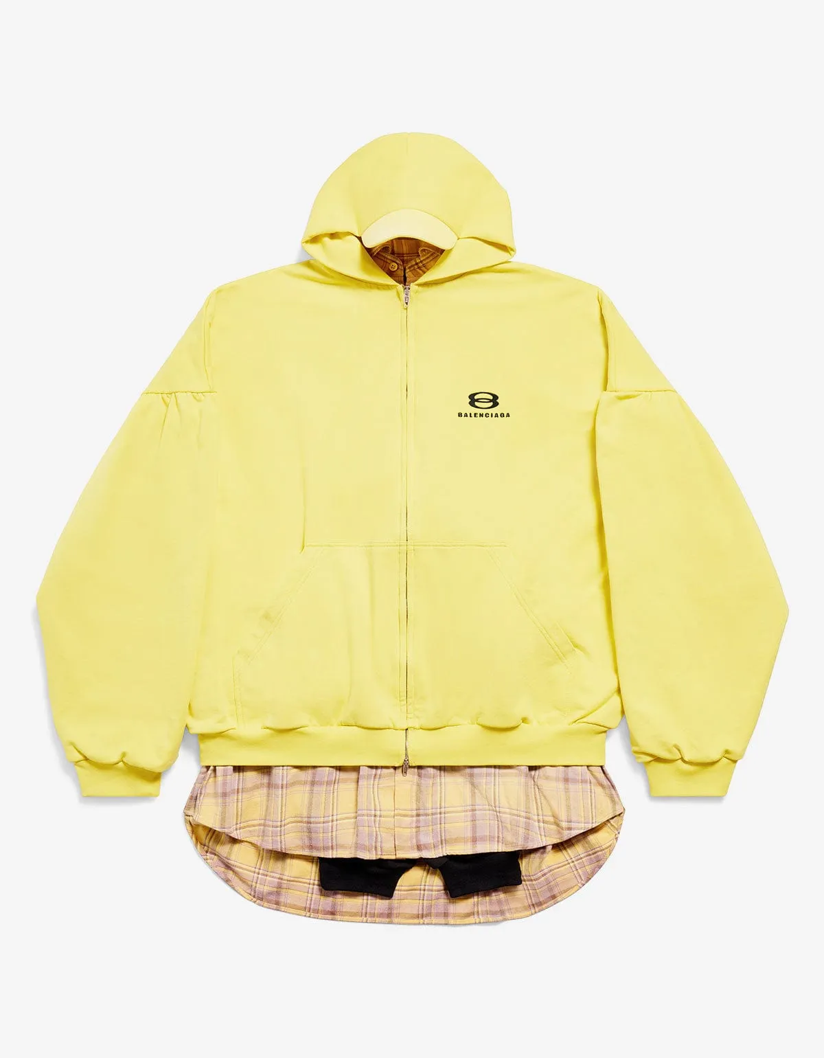 Balenciaga Yellow Unity Sports Icon Layered Hoodie