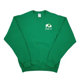 Bison With Shamrock Buffalo, NY Kelly Green Crewneck