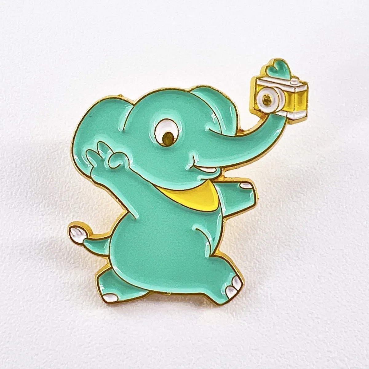 Cartoon Brooch Pin Badge Elephant Animal Enamel Pins for Women Gift