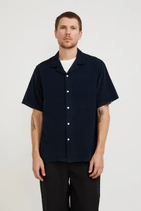 Cord Camp Collar Shirt Navy