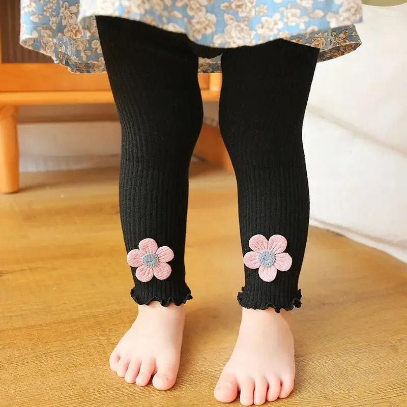 Cotton Embroidered Leggings for Girls