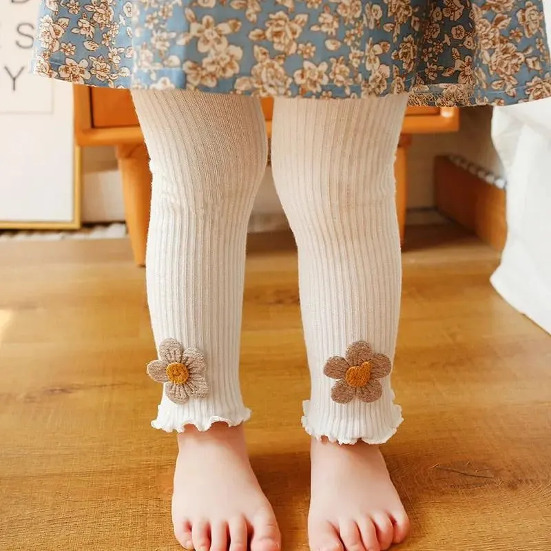 Cotton Embroidered Leggings for Girls