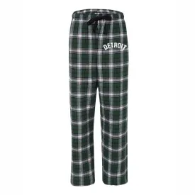 Detroit Bend Unisex Flannel Pants - Green/White