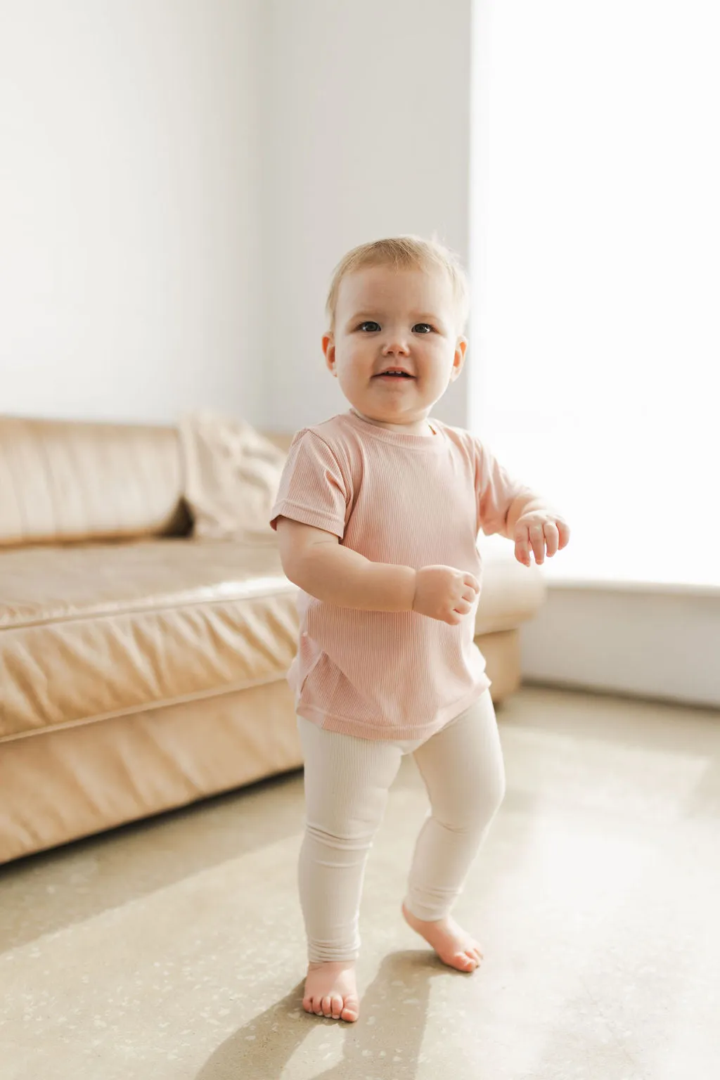 Infants / Toddlers Basic Leggings - BEIGE