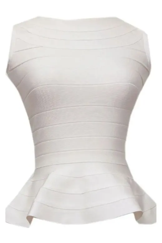 Leni Bandage Top - Pearl White