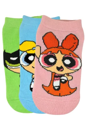 Powerpuff Girls By Balenzia Low Cut Socks for Kids (Pack of 3 Pairs/1U)