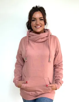 SECOND Luxury Cowl Neck Hoodie - Sugar Poppy - XS