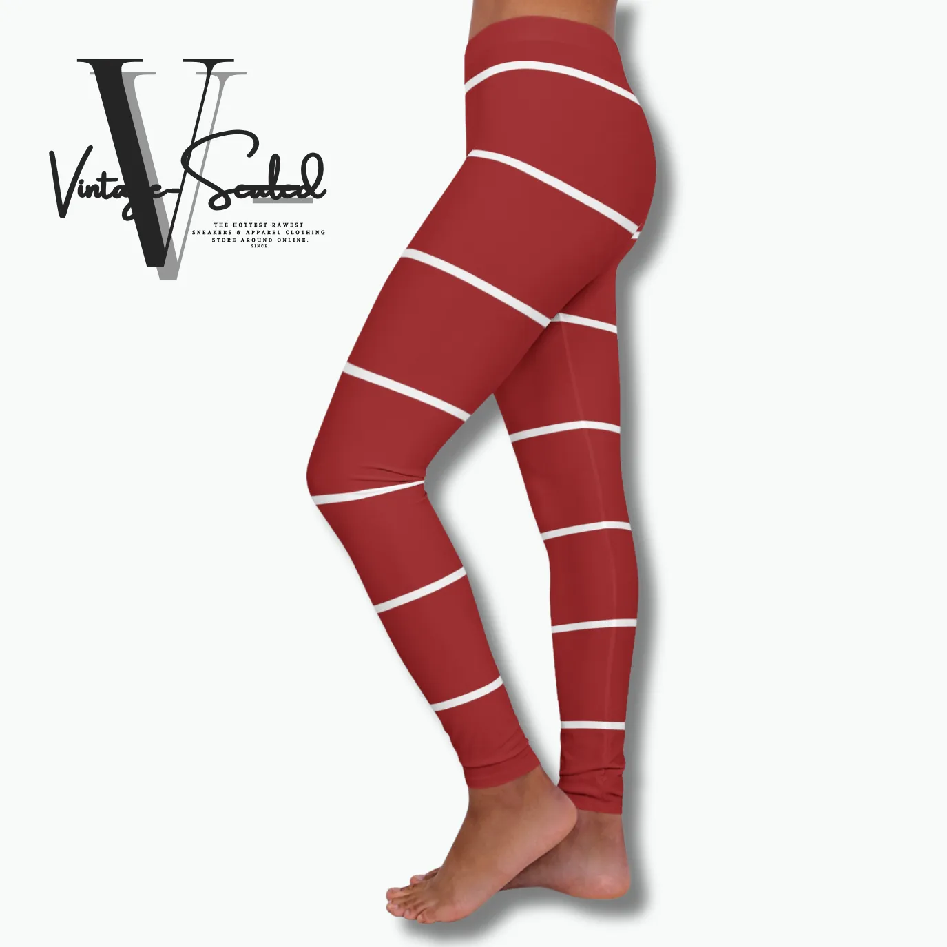 Vintage-Sealed "Wide Stripes" Apparel Leggings| Brand New Women's Fashion