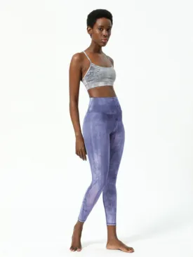 Women's High Waisted Tie Dye Printed Gym Leggings